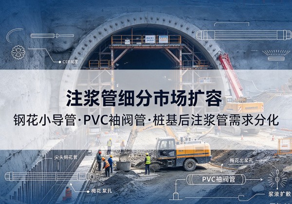 雨花注浆管细分市场扩容，隧道钢花小导管、PVC 袖阀管、桩基后注浆管需求分化